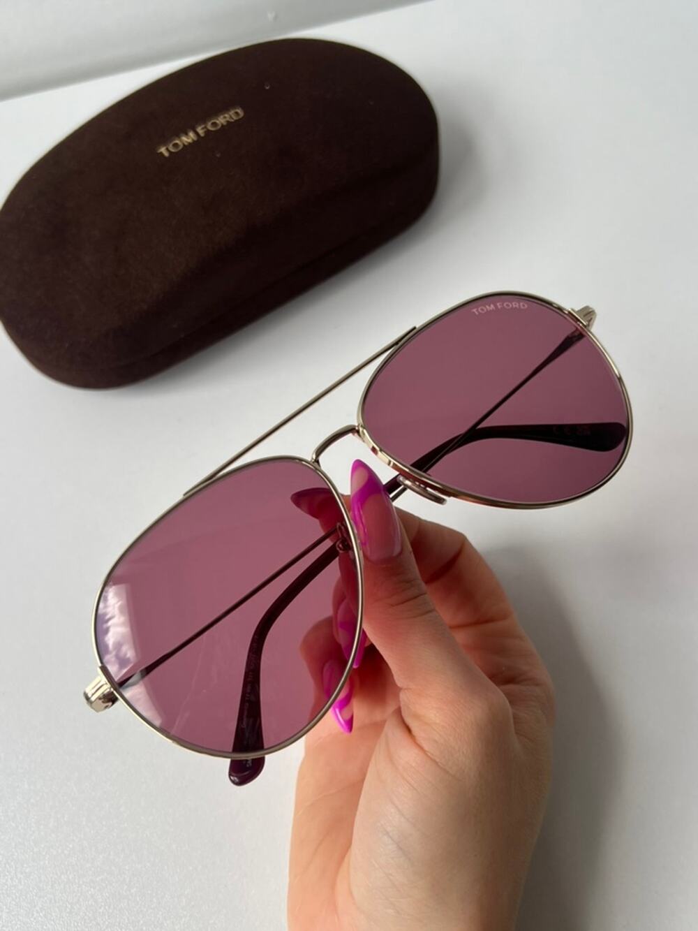 NEW Tom Ford FT0996 Dashel Gold Pink Aviator Sunglasses